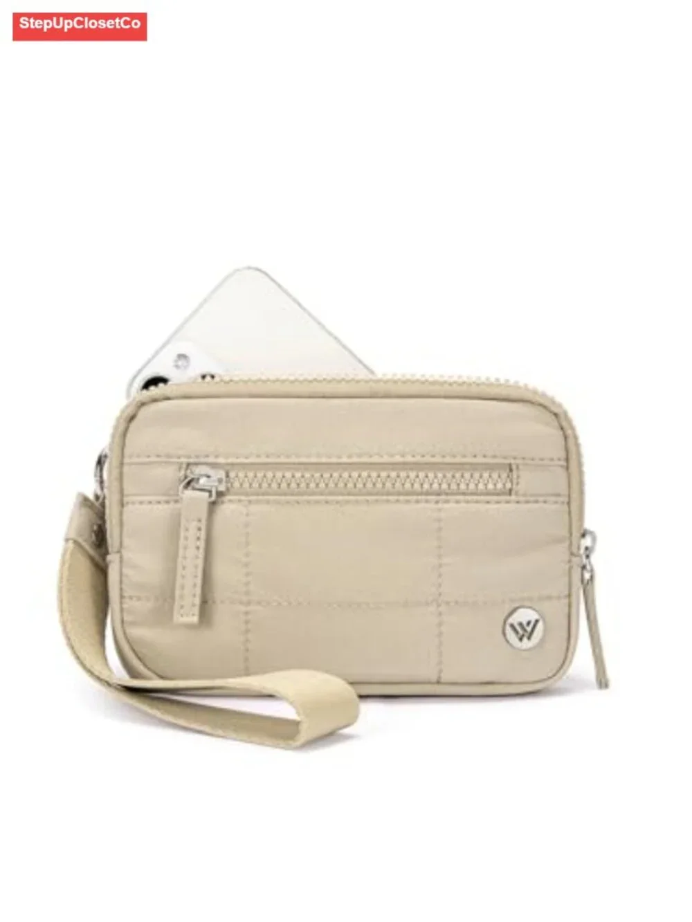 Quilted Nylon RFID Blocking Wristlet Wallet with Card Holder
